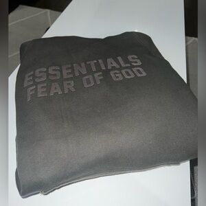 Fear of god essentials gray raglan XL hoodie